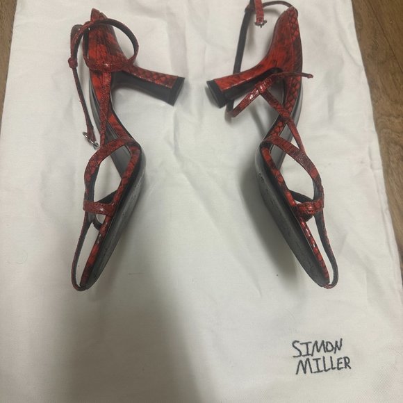 Simon Miller T-Strap Red Pumps - Picture 5 of 7